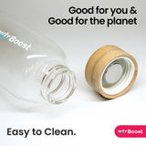 Wtr Boost Borosilicate Tropical Glass Bottle 600Ml