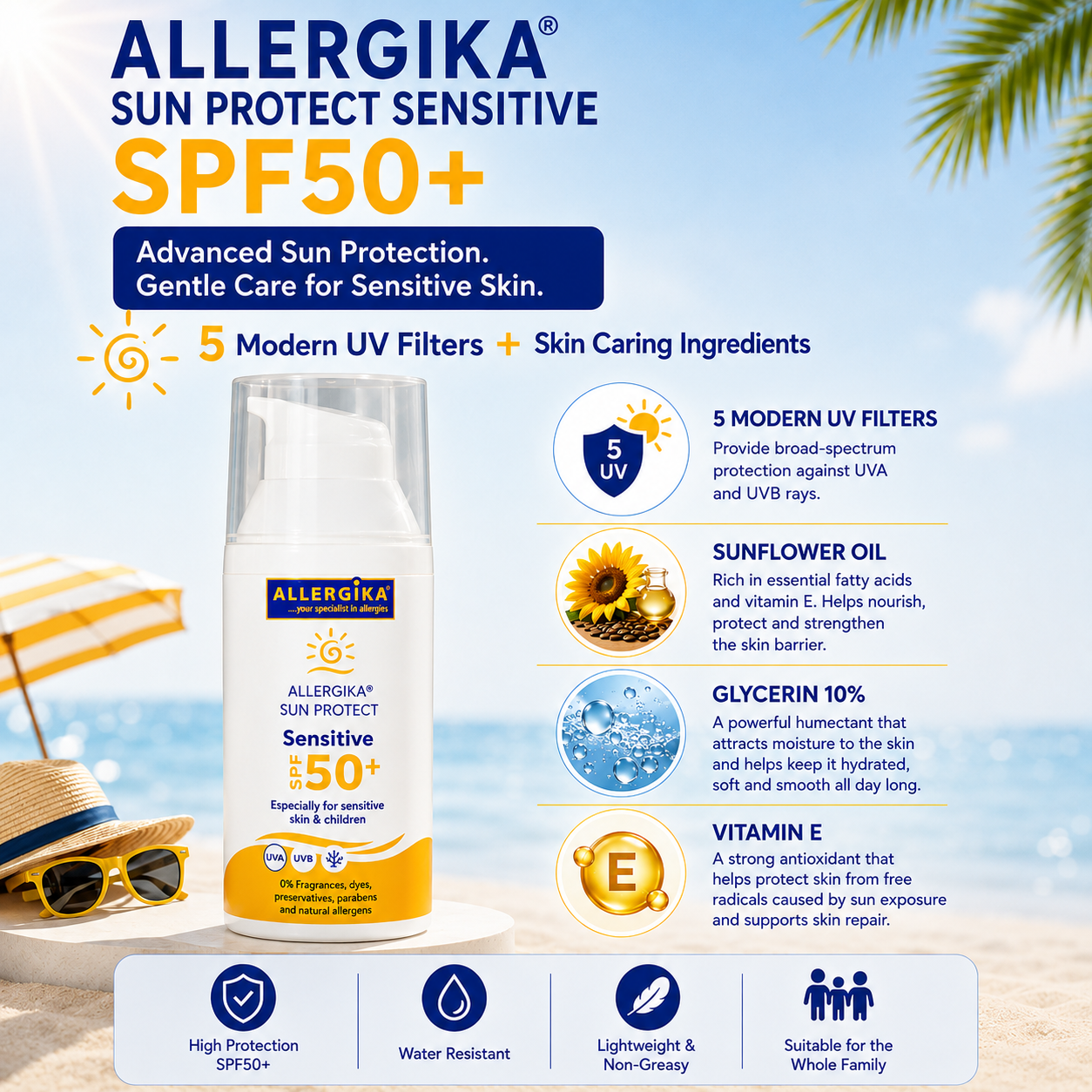 ALLERGIKAÂ® SUN PROTECT Sensitive SPF 50+