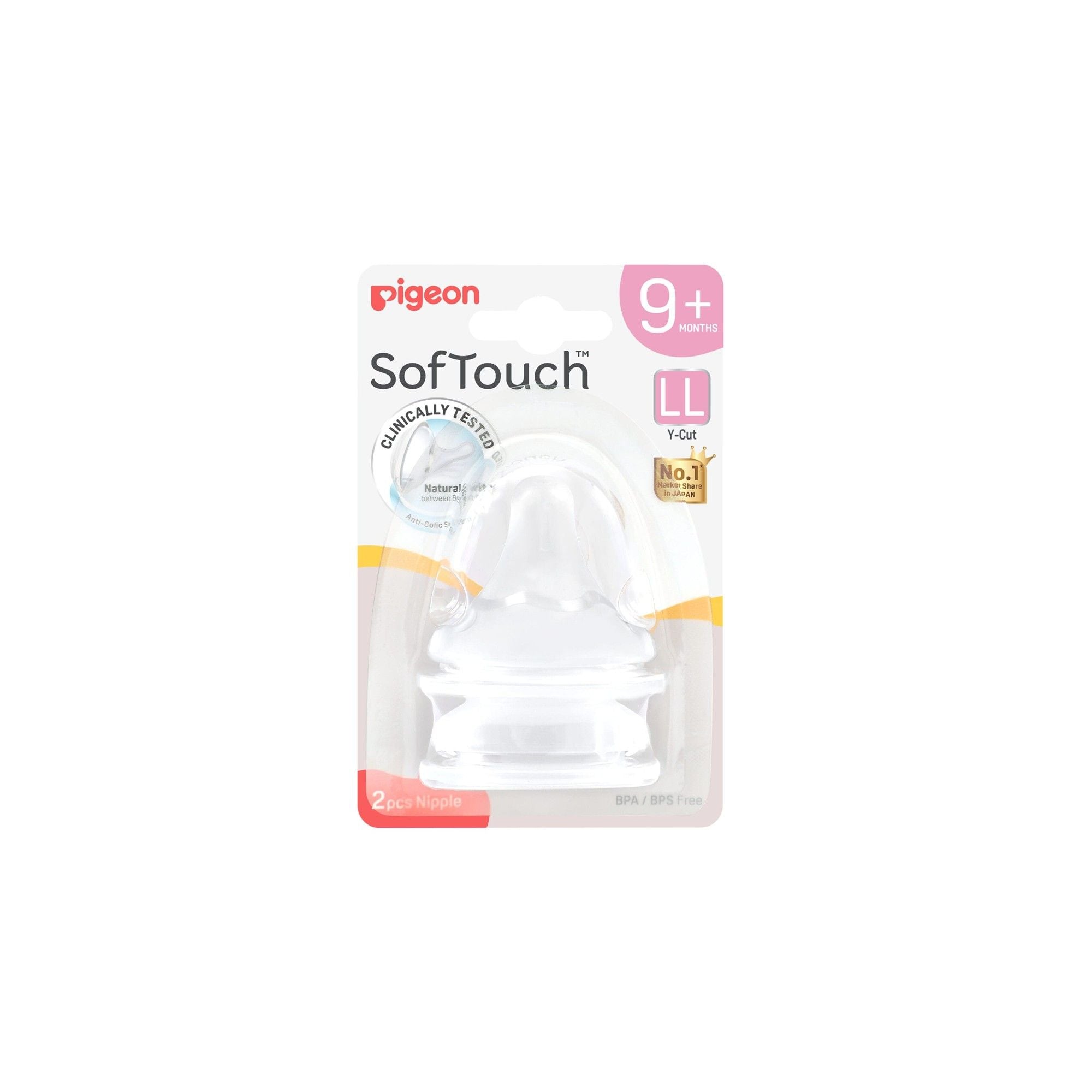 PIGEON 81243 SOFT TOUCH (LL) NIPPLES 2S