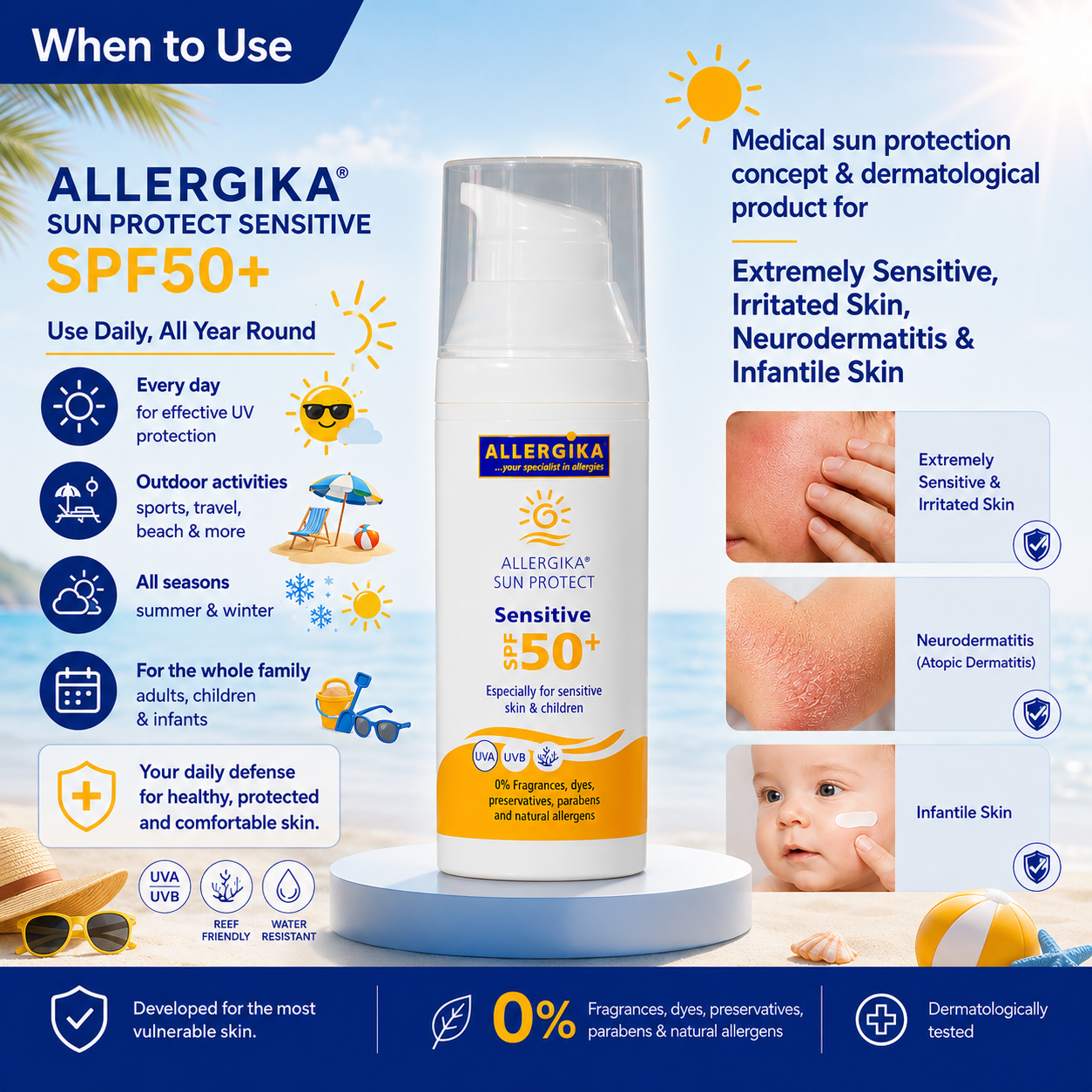 ALLERGIKAÂ® SUN PROTECT Sensitive SPF 50+