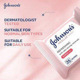 Johnsons Facial Wipes Normal Skin 25s