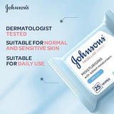 Johnsons Wipes Nourishing Dry Skin 25s