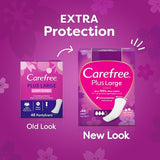Carefree 100% Plus Large Unscented Liners 48S