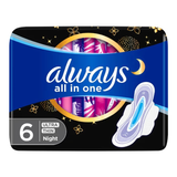 Always All in One Ultra Thin Night Pads with Wings 6pcs-12660