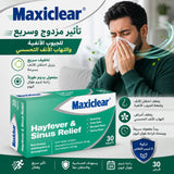 Maxiclear Tablets for Hayfever and Sinus Relief 30s