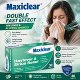 Maxiclear Tablets for Hayfever and Sinus Relief 30s