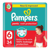 Pampers Pants Rash Protect Size 6 34pcs
