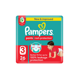Pampers Rash Protection Pants Size 3, 26pcs (6–11kg) - 10529