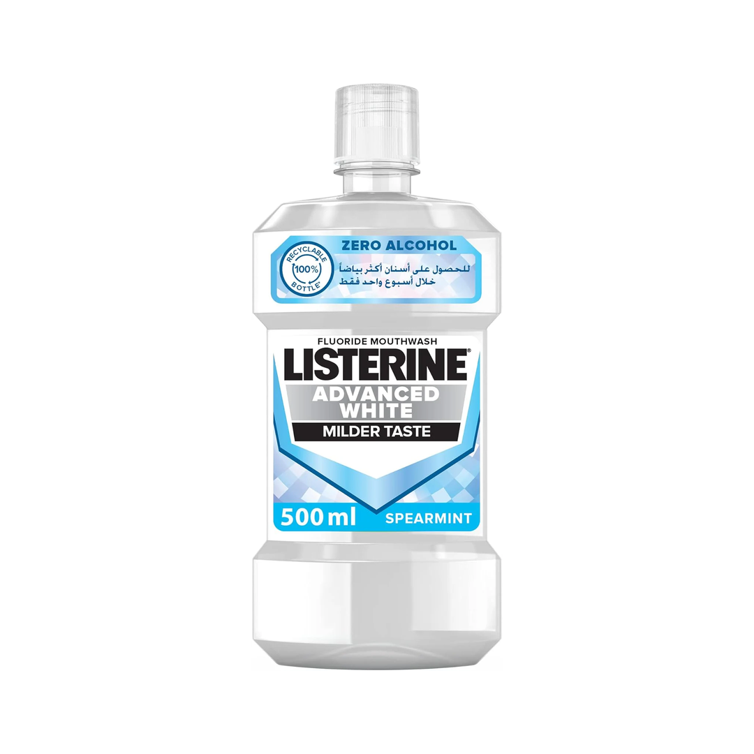 Listerine Mouthwash Advanced White Spearmint 500ml