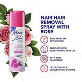 Nair Hair Removal Spray Rose Frag With Baby Oil 200ml
