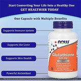 Now Glutathione 500mg Capsules 60s