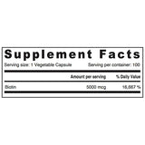 Sunshine Biotin 5000Mcg Cap 100S