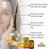 Sunshine Hair Max 5000mcg Biotin + Collagen Tablets 100pcs