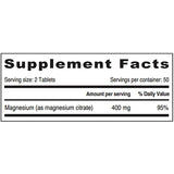 Sunshine Magnesium Citrate 400Mg Tab 100S