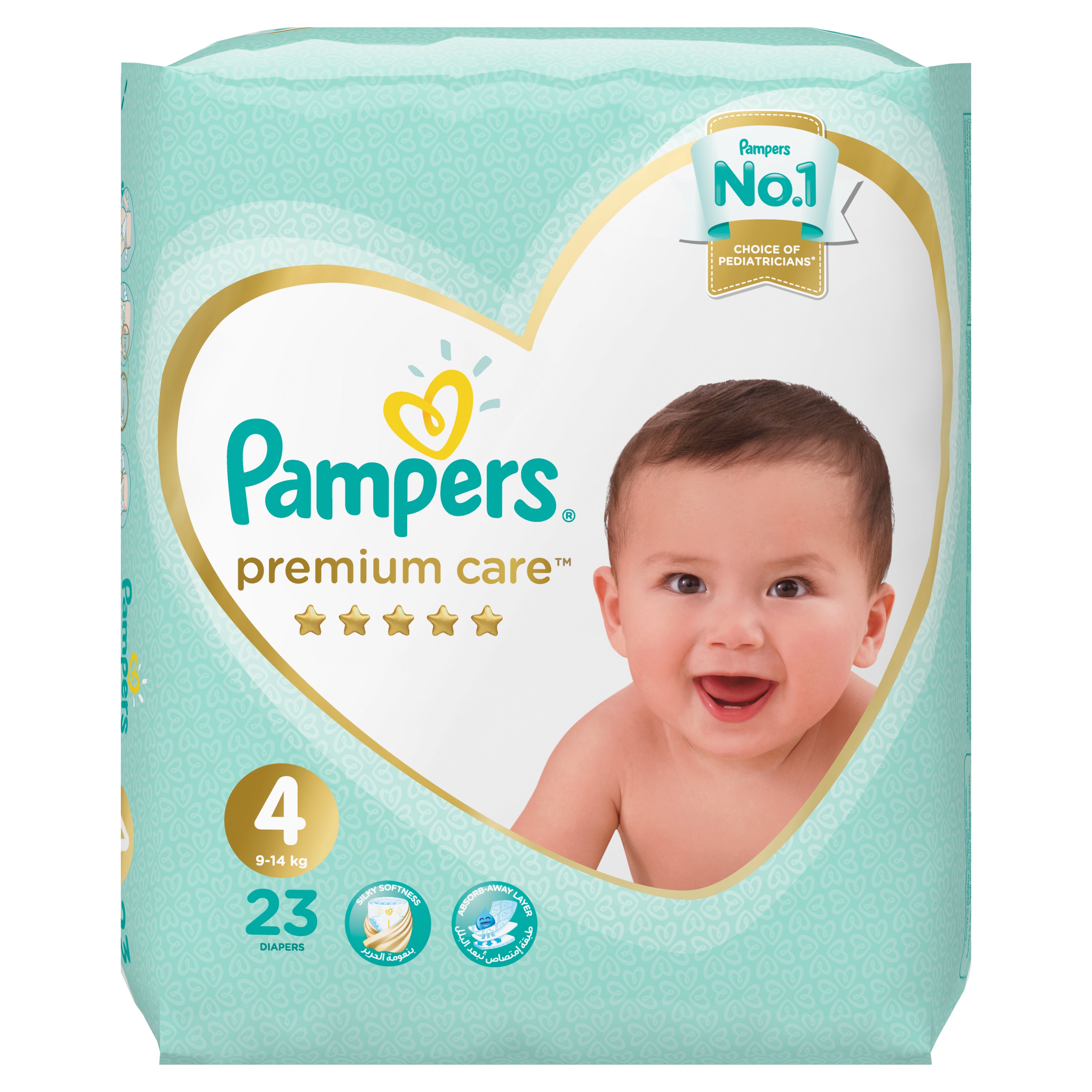 52 pañales Pampers Premium Care T4 (9 - 14 kg)