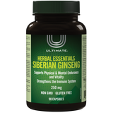 Ultimate Herbal Essentials Siberian Ginseng 250mg Capsules 90's