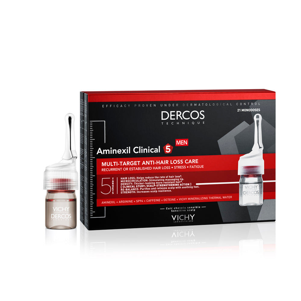 Vichy Dercos Aminexil Clinical 5 for Men Anti-hairloss Treatment 6mlx21s