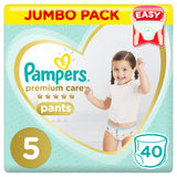 Pampers Premium Care Pants Junior Pack Size 5 - 30214 (12-18Kg)