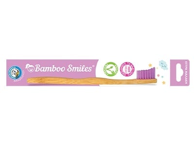Bamboo Smiles Toothbrush Kids Ultra Soft Purple