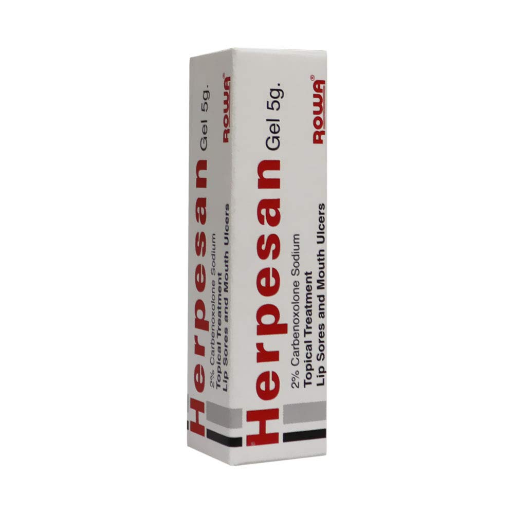 Herpesan Gel 5g – Soothing Lip & Mouth Care Gel for the Relief of Cold Sore & Mouth Ulcer Discomfort, Targeted Application to Lips and Inside the Mouth, Compact Tube for Everyday Carry