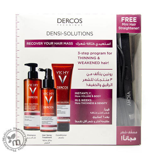 Vichy Densi-Solutions Spray + Shampoo + Conditioner + Free Hair Straightener