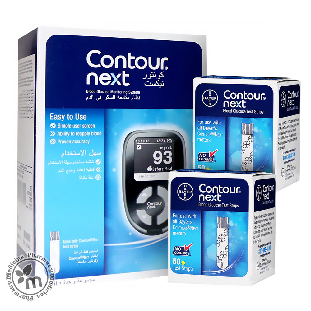Bayer Contour Next Glucometer Offer  2 Stips + Free Device – Medicina  Online Pharmacy
