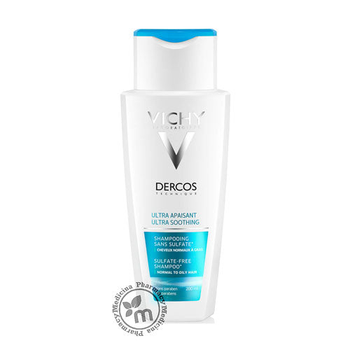 Vichy Dercos Ultra-Soothing Shampoo for Normal to Oily Hair 200ml