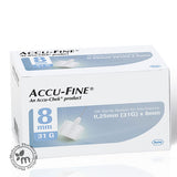 Accu-Fine 0.25mm X 8mm Insulin Pen Needles