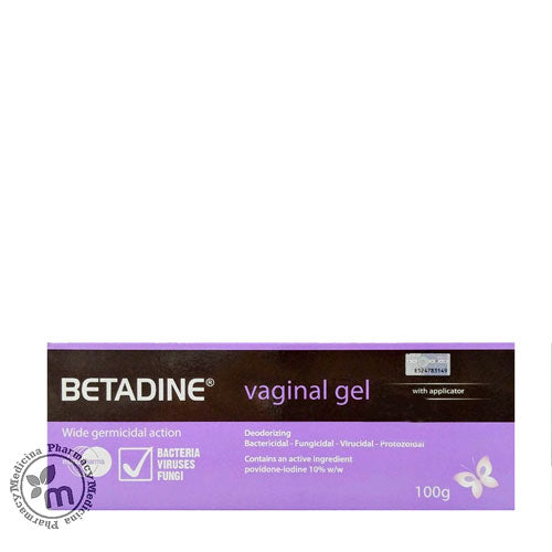Betadine Vaginal Gel 100gm  Medicina Pharmacy – Medicina Online
