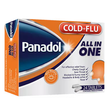 Panadol Cold & Flu All In One, 24 Tablets